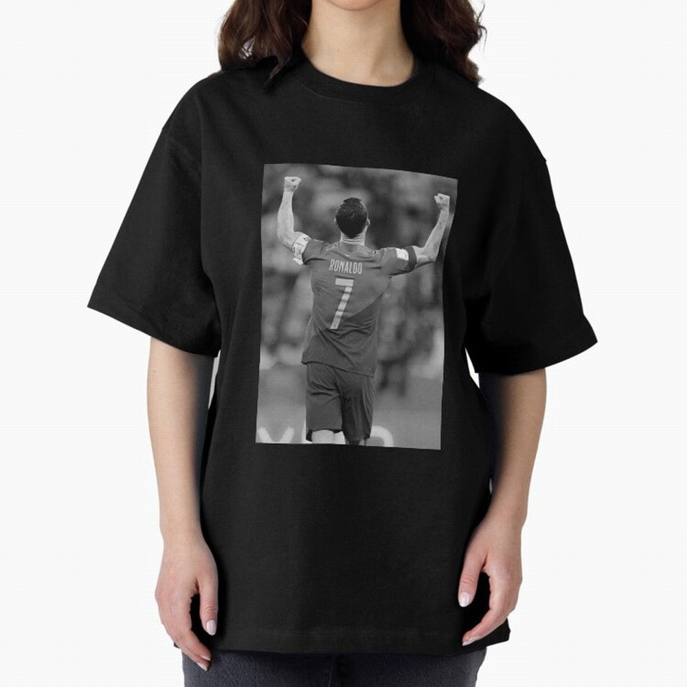 Cristiano Ronaldo Oversized T-Shirt Fuel the Hype around Global Football Passion for FIFA World Cup 2026 USA Canada Mexico, Filled with Haaland and Mbappe, Brazil, Portugal and Argentina, Sports Nostalgia, International Competition, Famous Players