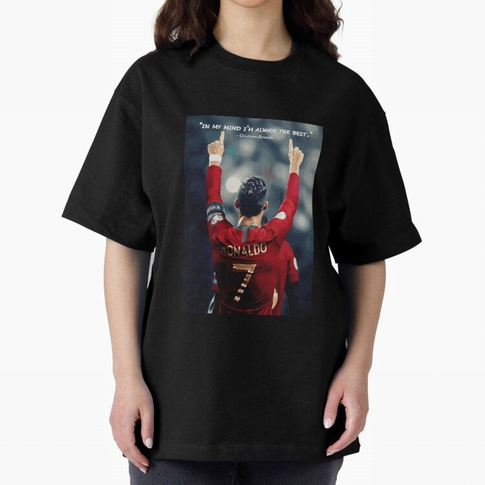 Cristiano Ronaldo Oversized T-Shirt Bring Global Tournament Vibes to Match Day Hype around FIFA World Cup 2026, CR7 and Messi, Germany, Tournament Hype, Historic Matchups, Family Viewing Parties and Global Sports Pride; Perfect for Fans,