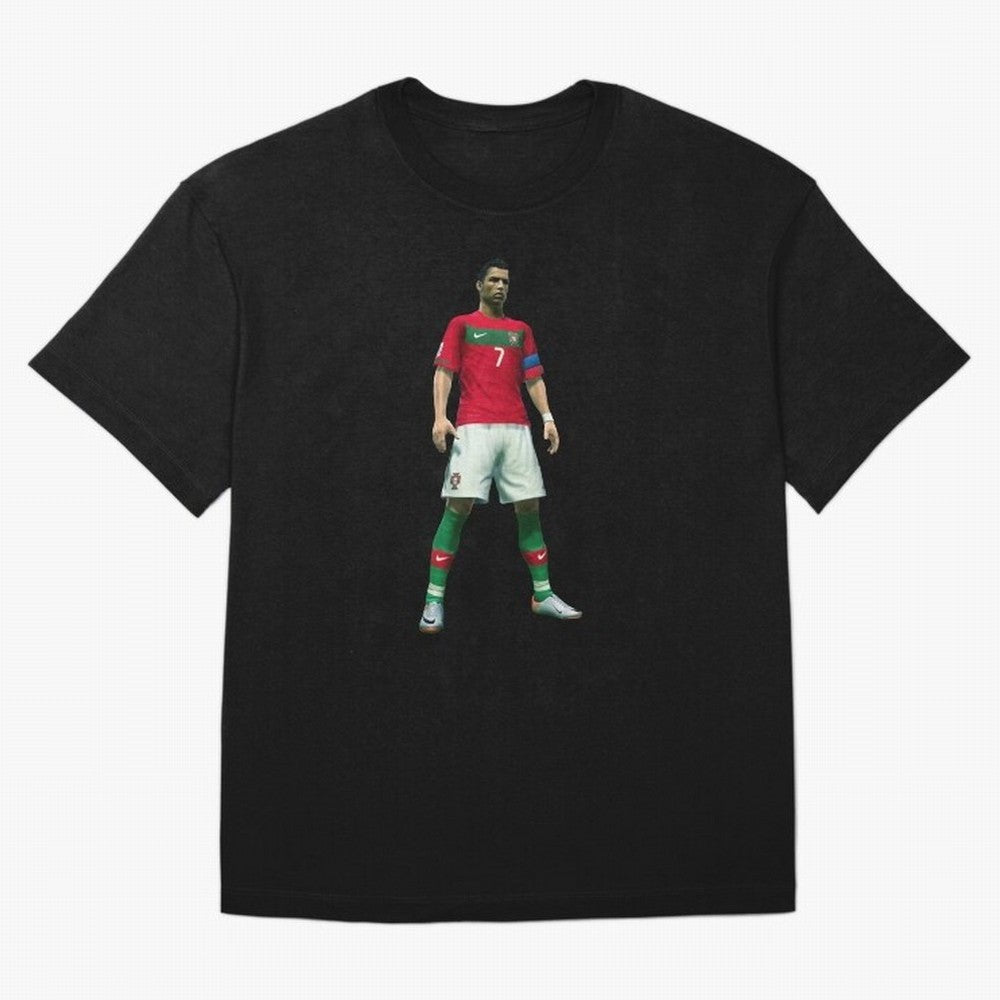 CR7 PES Oversized T-Shirt Carry National Pride through FIFA World Cup 2026 USA Canada Mexico for Fans of Haaland and Mbappe and Portugal, Spain and Germany, Bringing Stadium Memories, Football Loyalty, International Chants and Championship