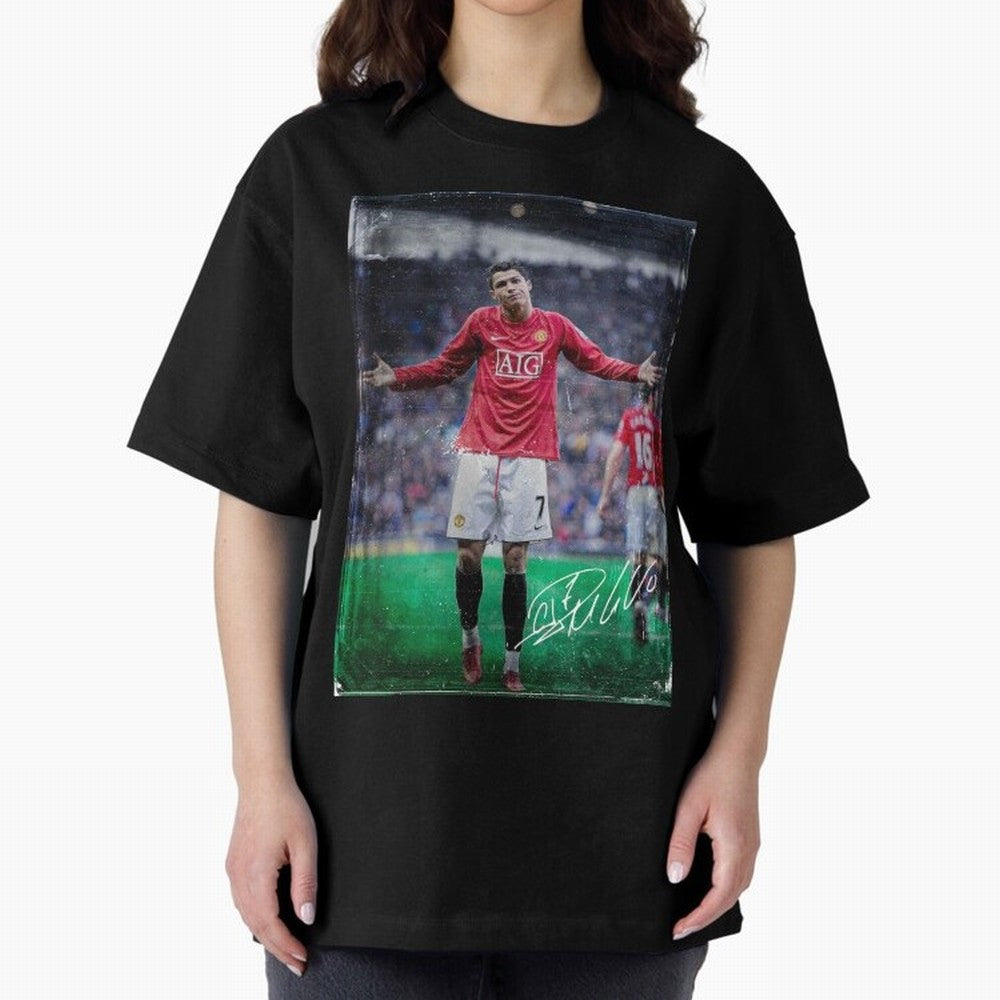 Cristiano Ronaldo Oversized T-Shirt Embrace Match Day Hype around FIFA World Cup 2026 USA Canada Mexico, Cristiano Ronaldo, Portugal, Football History, Final Match Energy, Crowd Noise and Once in a Lifetime Moments; Ideal for Fans Who Follow Messi,