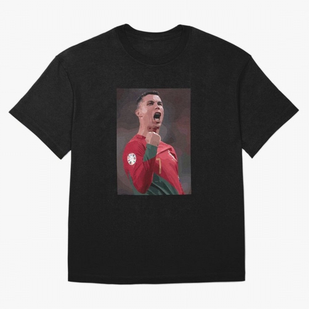 Cristiano Ronaldo Oversized T-Shirt Relive Global Football Passion for FIFA World Cup 2026, Celebrating CR7 and Messi, England and Germany, Tournament Hype, Historic Matchups, Family Viewing Parties and Global Sports Pride; Made for Collectors Who