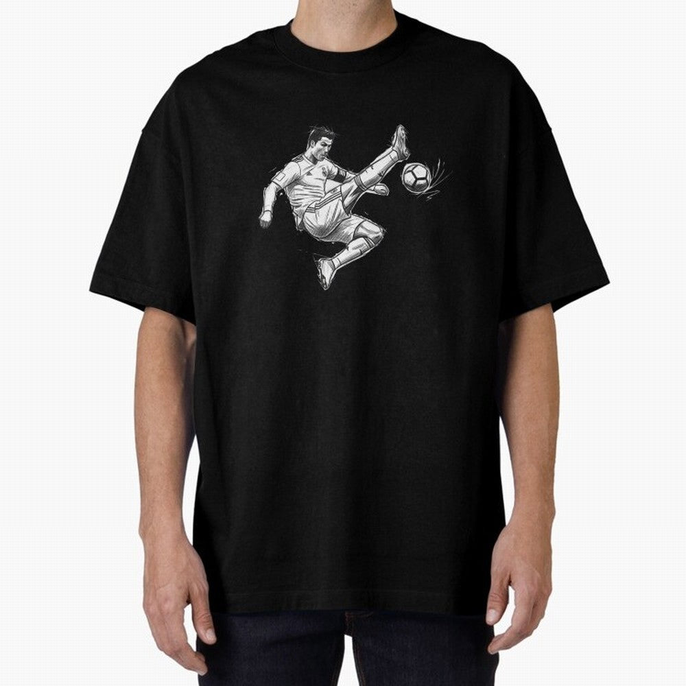 The King: Cristiano Ronaldo Oversized T-Shirt Show Your Love for Global Football Passion for FIFA World Cup 2026 Group Stage, Celebrating CR7 and Messi, Brazil, Fan Favorite Moments, National Team Passion, Big Match Drama and Soccer History;
