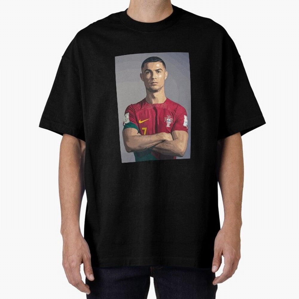 Cristiano Ronaldo Oversized T-Shirt Bring Home the FIFA World Cup 2026 Group Stage Journey through CR7 and Messi Highlights, Argentina, France and Brazil Pride, Worldwide Fan Energy, Dramatic Goals, Stadium Lights and Championship Celebrations;