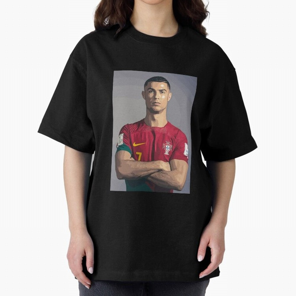 Cristiano Ronaldo Oversized T-Shirt Bring Home the FIFA World Cup 2026 Group Stage Journey through CR7 and Messi Highlights, Argentina, France and Brazil Pride, Worldwide Fan Energy, Dramatic Goals, Stadium Lights and Championship Celebrations;