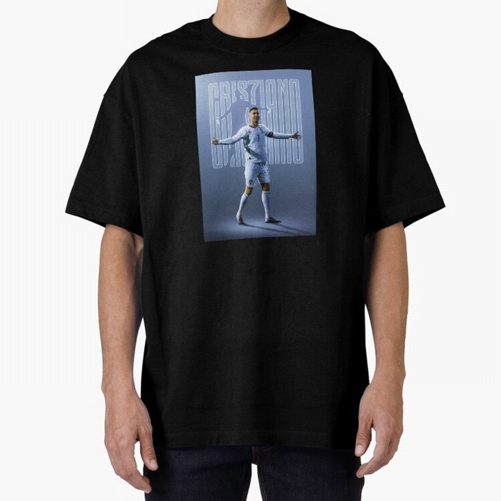 Football Royalty: Cristiano Ronaldo Oversized T-Shirt Represent FIFA World Cup 2026 Spirit, Capturing France, Messi, CR7 and Mbappe, Fan Favorite Moments, National Team Passion, Big Match Drama and Soccer History; Made for Die Hard Supporters,
