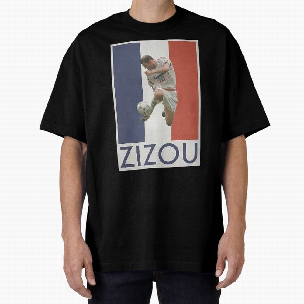 Football - Zidane Oversized T-Shirt Fuel Global Football Passion for FIFA World Cup 2026, Capturing CR7 and Messi, Spain, Football History, Final Match Energy, Crowd Noise and Once in a Lifetime Moments; Built for Supporters Chasing Trophy Dreams,