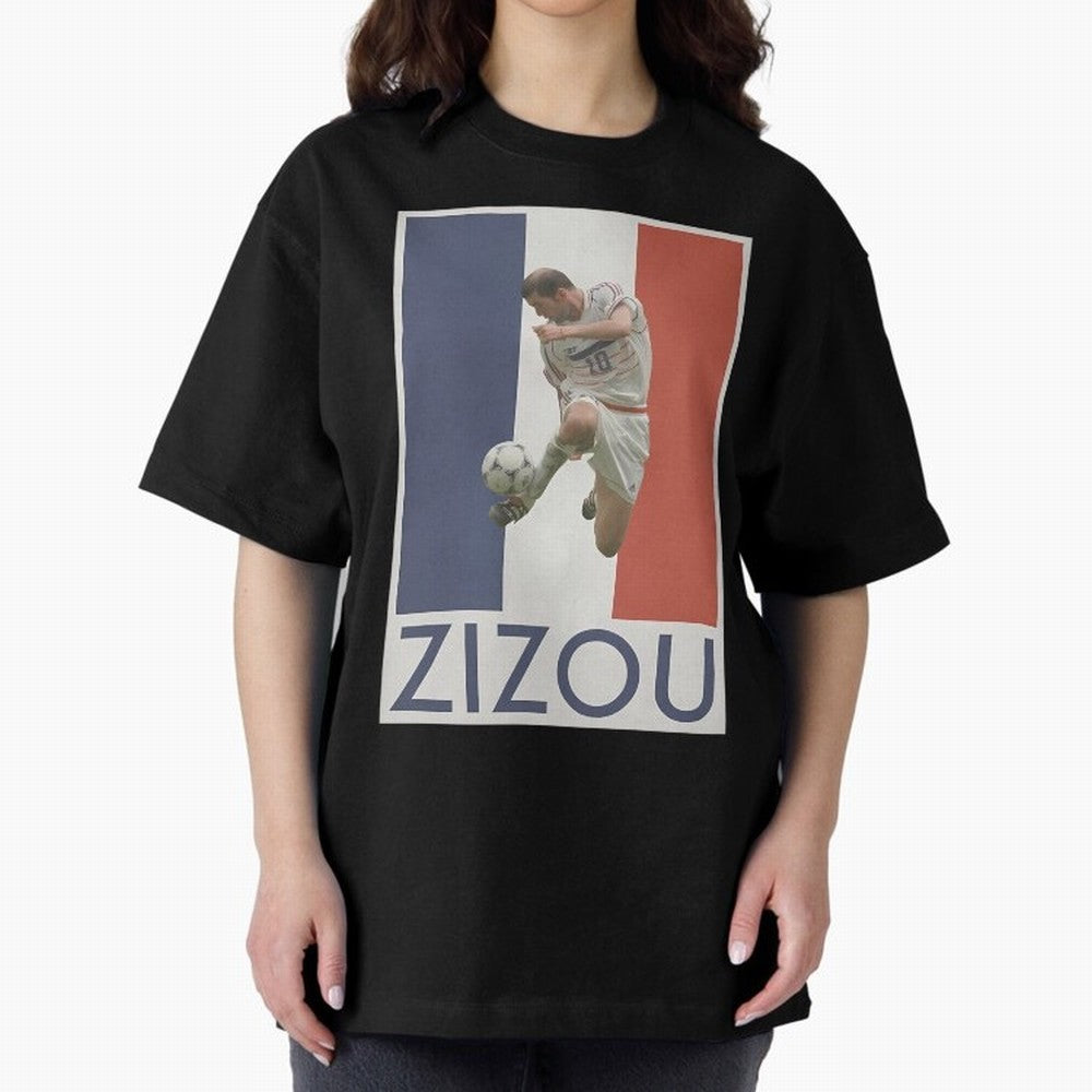 Football - Zidane Oversized T-Shirt Fuel Global Football Passion for FIFA World Cup 2026, Capturing CR7 and Messi, Spain, Football History, Final Match Energy, Crowd Noise and Once in a Lifetime Moments; Built for Supporters Chasing Trophy Dreams,