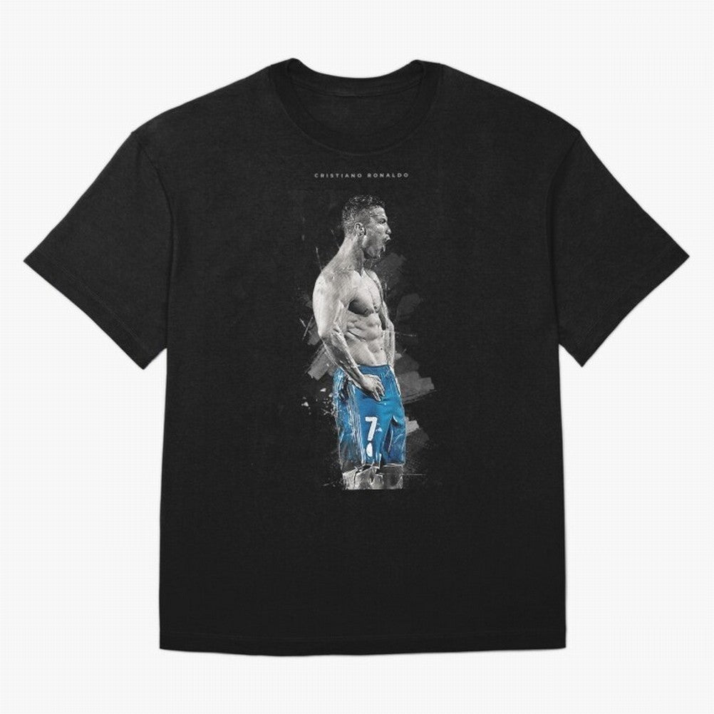 Abstract Football Player Celebration Artwork For Men And Gift For Soccer Fans Oversized T-Shirt Represent FIFA World Cup 2026 USA Canada Mexico for Fans of Haaland and England and Germany, Bringing Football History, Final Match Energy, Crowd Noise
