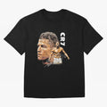 Retro Football Legend Poster Illustration For Men And Gift For Soccer Fans Oversized T-Shirt Follow the FIFA World Cup 2026 Journey through Neymar, Haaland and Cristiano Ronaldo Highlights, England, France and Netherlands Pride, Stadium Memories,