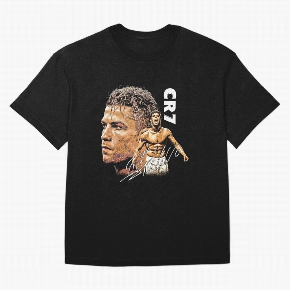 Retro Football Legend Poster Illustration For Men And Gift For Soccer Fans Oversized T-Shirt Follow the FIFA World Cup 2026 Journey through Neymar, Haaland and Cristiano Ronaldo Highlights, England, France and Netherlands Pride, Stadium Memories,