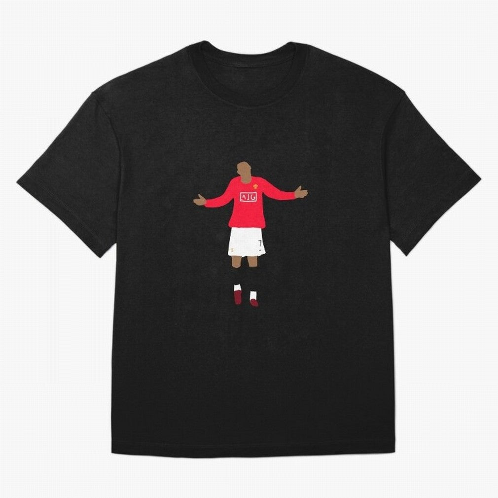 Cristiano Ronaldo Goal Celebration Illustration Oversized T-Shirt Bring World Football Passion into Global Football Passion for FIFA World Cup 2026 USA Canada Mexico, Centered on Mbappe, France and Portugal, Football Passion, Legendary