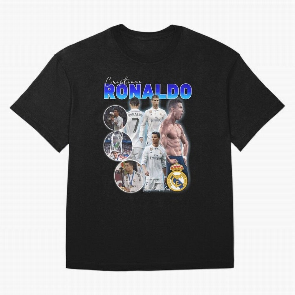 CR7 Real Madrid Poster ¨C For Football Fans and Gift For Ronaldo Supporters Oversized T-Shirt Back the Journey through FIFA World Cup 2026 Group Stage Spirit, Made for Brazil, Cristiano Ronaldo, Sports Nostalgia, International Competition, Famous