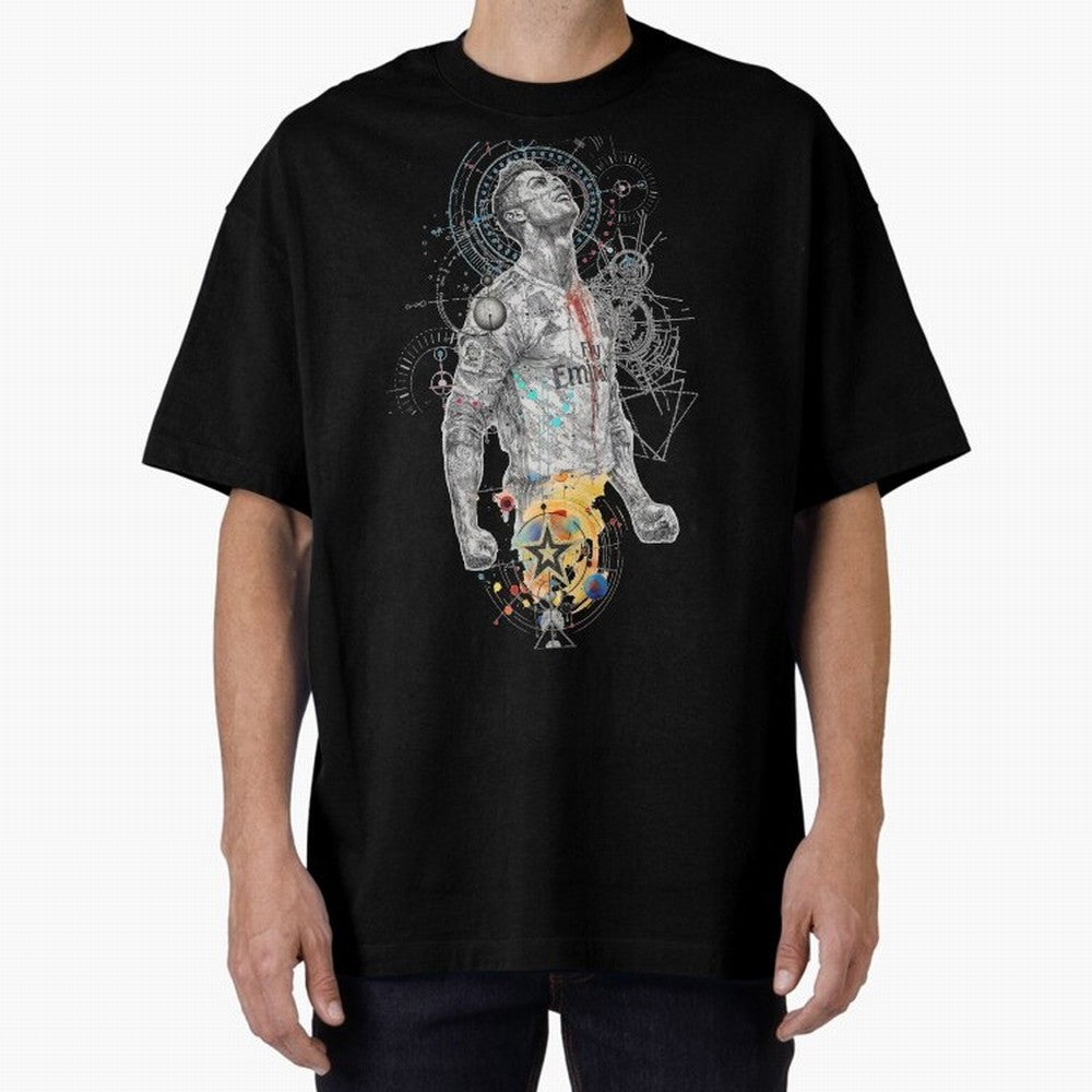 Cristiano Ronaldo Football Playmaker Oversized T-Shirt Carry the Dream of the FIFA World Cup 2026 USA Canada Mexico Journey through Cristiano Ronaldo Highlights, Argentina and Brazil Pride, Worldwide Fan Energy, Dramatic Goals, Stadium Lights and