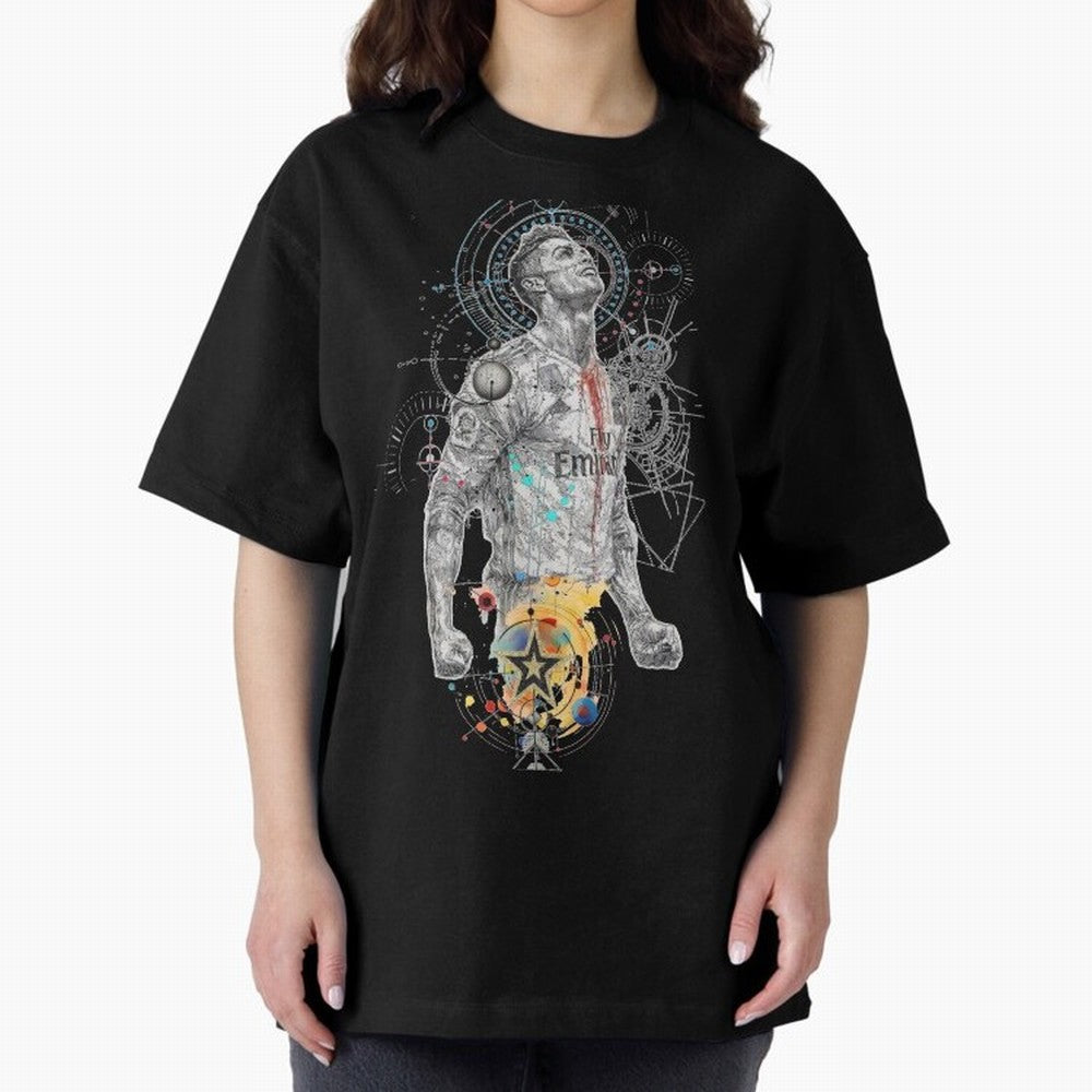 Cristiano Ronaldo Football Playmaker Oversized T-Shirt Carry the Dream of the FIFA World Cup 2026 USA Canada Mexico Journey through Cristiano Ronaldo Highlights, Argentina and Brazil Pride, Worldwide Fan Energy, Dramatic Goals, Stadium Lights and