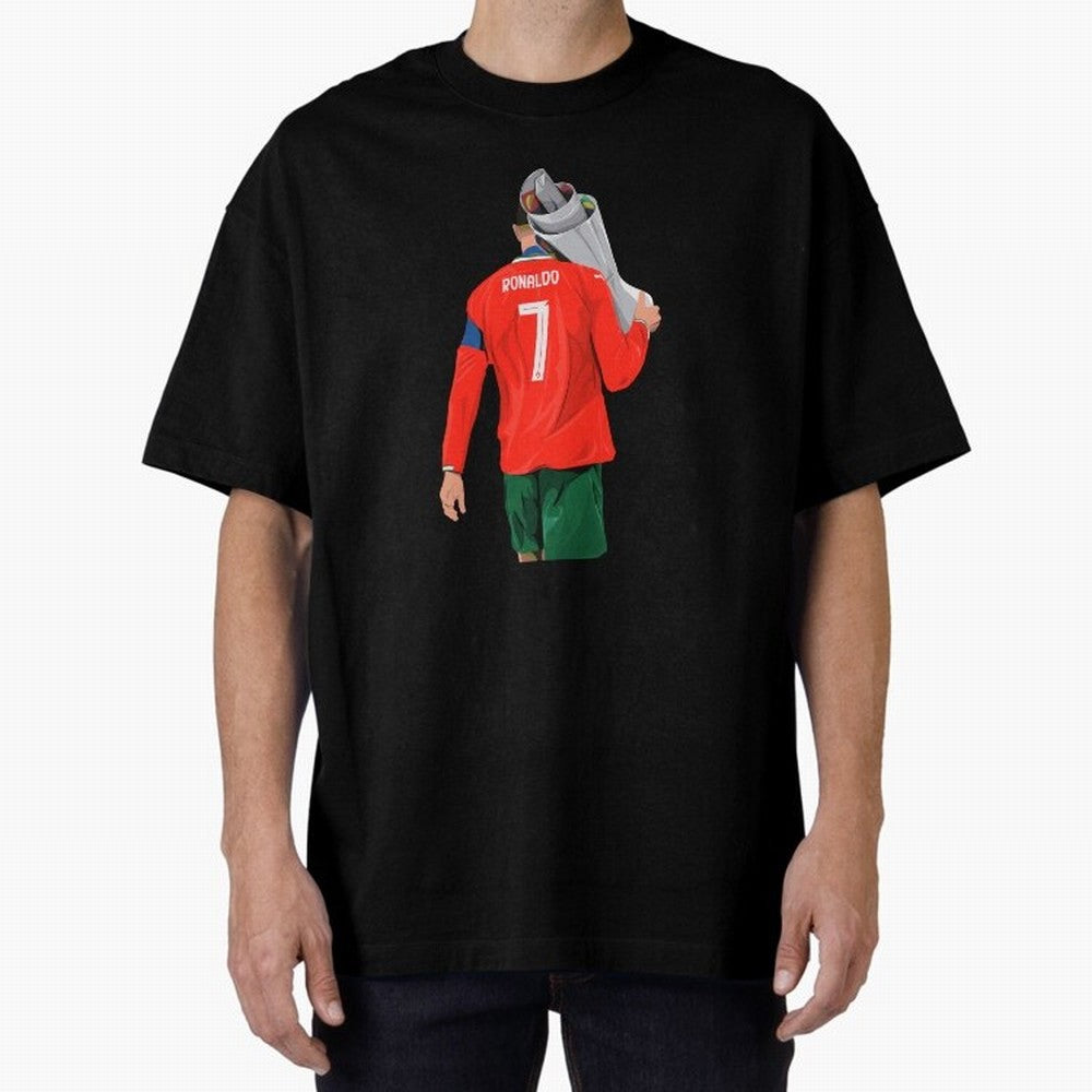 Cristiano Ronaldo Campion Oversized T-Shirt Make Game Day About FIFA World Cup 2026 USA Canada Mexico Capturing Mbappe and Neymar, Brazil Energy, Football History, Final Match Energy, Crowd Noise and Once in a Lifetime Moments; Great for Supporters