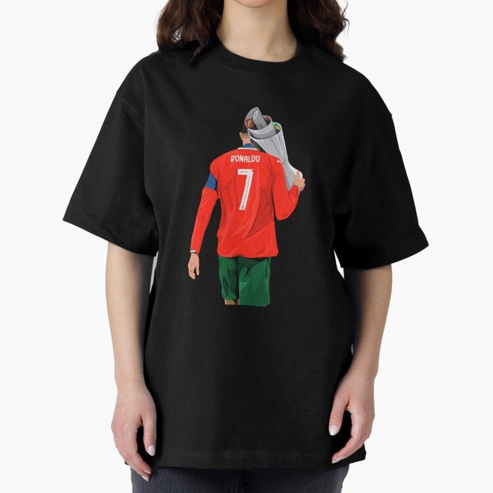 Cristiano Ronaldo Campion Oversized T-Shirt Make Game Day About FIFA World Cup 2026 USA Canada Mexico Capturing Mbappe and Neymar, Brazil Energy, Football History, Final Match Energy, Crowd Noise and Once in a Lifetime Moments; Great for Supporters
