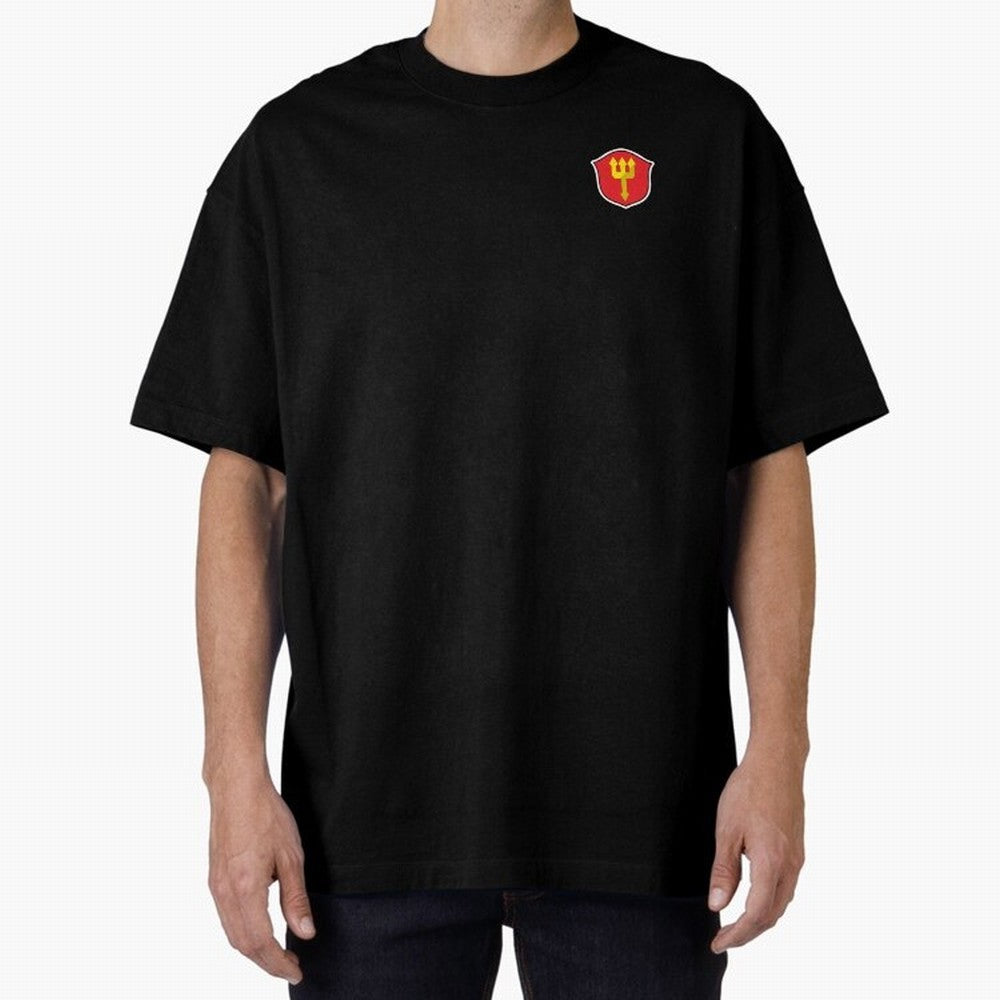 Manchester United Badge Oversized T-Shirt Celebrate Rivalries and Pride in Global Football Passion for FIFA World Cup 2026 Group Stage, Connected to Cristiano Ronaldo, Portugal, Retro Football Energy, Iconic Rivalries, Trophy Chase Drama and
