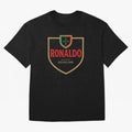 Ronaldo Emblem Sticker ¨C Gold Crest Parody Design Oversized T-Shirt Bring Home the FIFA World Cup 2026 USA Canada Mexico Journey through Messi, CR7 and Mbappe Highlights, France Pride, Football History, Final Match Energy, Crowd Noise and Once in