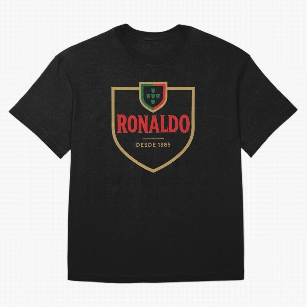 Ronaldo Emblem Sticker ¨C Gold Crest Parody Design Oversized T-Shirt Bring Home the FIFA World Cup 2026 USA Canada Mexico Journey through Messi, CR7 and Mbappe Highlights, France Pride, Football History, Final Match Energy, Crowd Noise and Once in