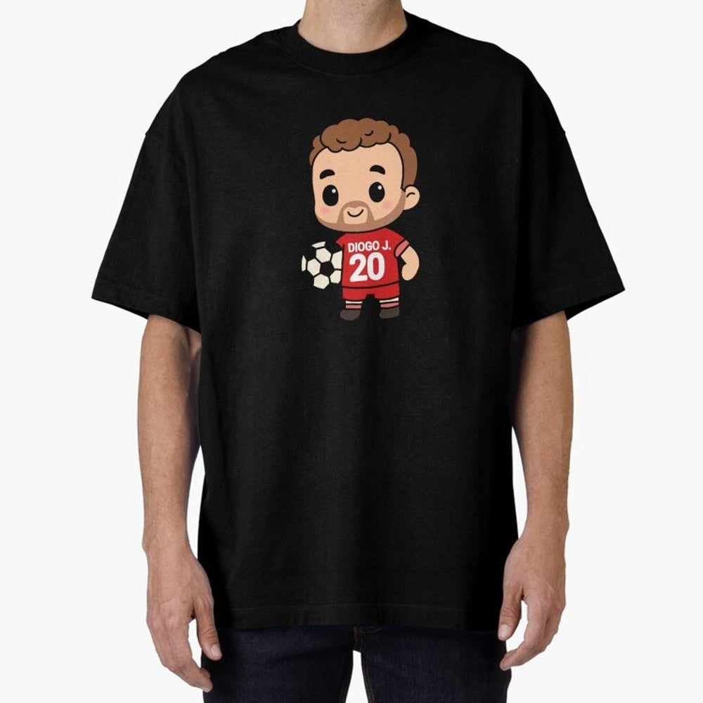 Diogo Jota jersey | manga | cute kawaii | by Nooby Draw Oversized T-Shirt Represent Football Lovers during Global Football Passion for FIFA World Cup 2026, Filled with Mbappe and Neymar, Portugal, Spain and Germany, Champion Mindset, Group Stage