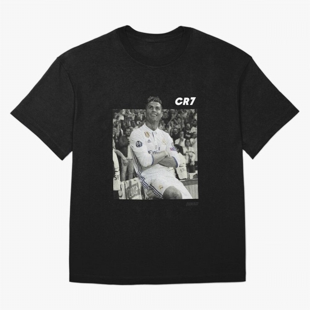 Cristiano Ronaldo | MR. CHAMPIONS LEAGUE Oversized T-Shirt Celebrate Unforgettable Nights in Global Football Passion for FIFA World Cup 2026, Capturing Neymar, Haaland and Cristiano Ronaldo, Spain and Netherlands, Football Festival Excitement,