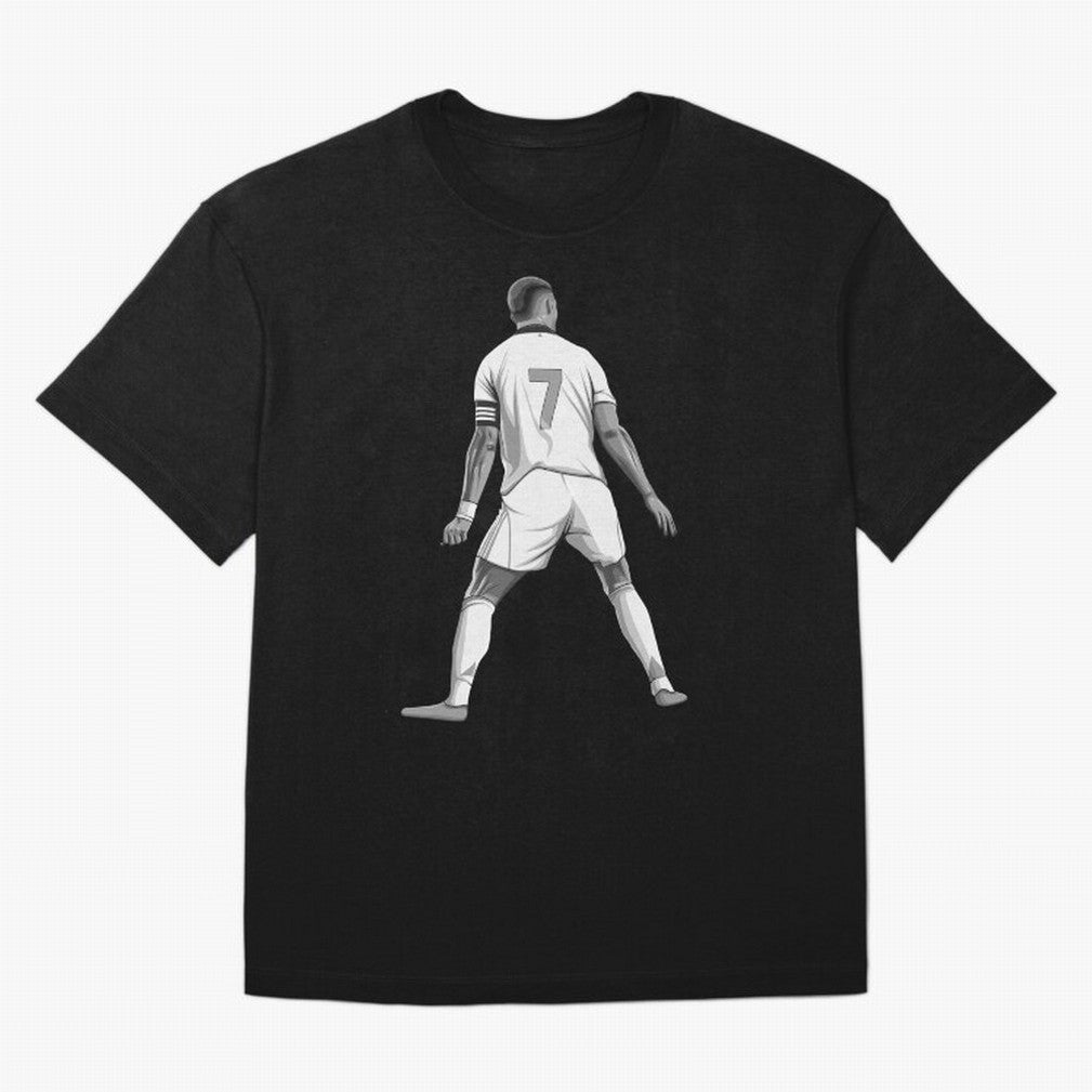 Cristiano Ronaldo Black and White Version Oversized T-Shirt Enjoy the Biggest Football Party of FIFA World Cup 2026 Spirit, Featuring France, Messi, Neymar and Mbappe, Worldwide Fan Energy, Dramatic Goals, Stadium Lights and Championship