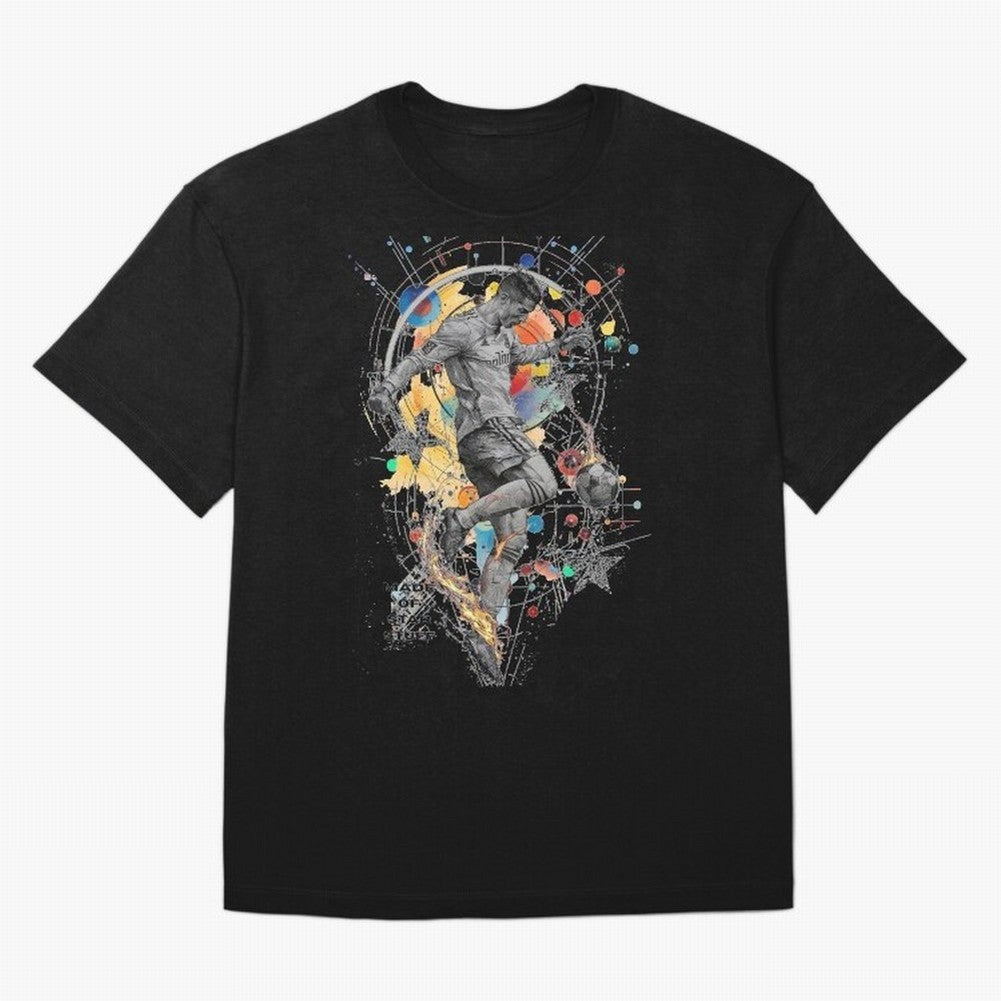 Cristiano Ronaldo Football Playmaker Oversized T-Shirt Celebrate Unforgettable Nights in the FIFA World Cup 2026 USA Canada Mexico Journey through Messi, CR7 and Mbappe Highlights, Argentina and Brazil Pride, Worldwide Fan Energy, Dramatic Goals,