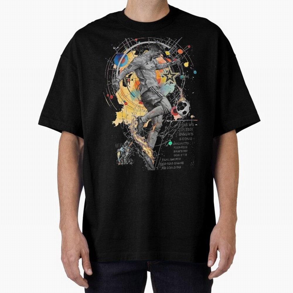 Cristiano Ronaldo Football Playmaker Oversized T-Shirt Carry National Pride through FIFA World Cup 2026 USA Canada Mexico Spirit, Driven by Spain, Neymar, Haaland and Cristiano Ronaldo, Stadium Memories, Football Loyalty, International Chants and