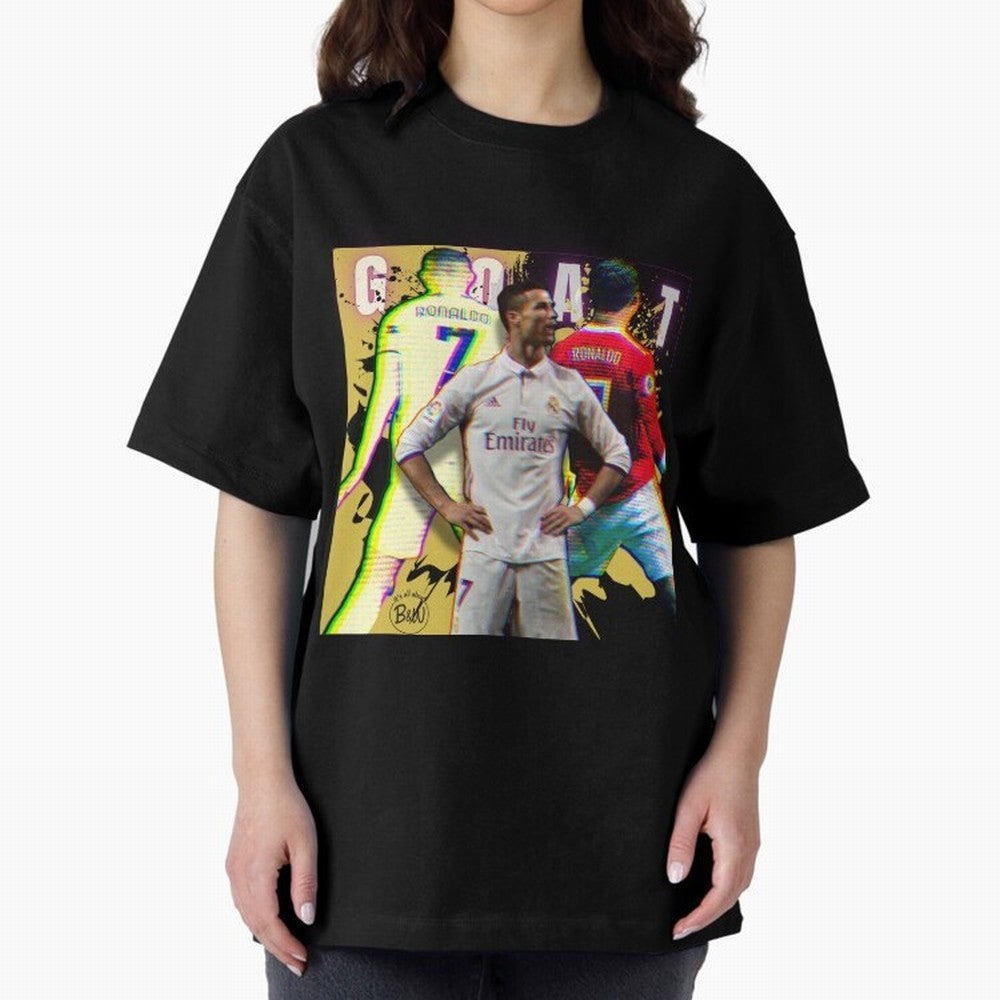 Cristiano Ronaldo ¨C The GOAT Era Tribute Oversized T-Shirt Back Your Heroes with FIFA World Cup 2026 Filled with Neymar, Argentina, France and Brazil Energy, Stadium Chants, National Pride, Trophy Dreams and Unforgettable Football Memories;