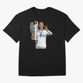 Cristiano Ronaldo with the cup Oversized T-Shirt Make Your Look Match FIFA World Cup 2026 Spirit, Driven by Argentina and Brazil, Messi, CR7 and Mbappe, Classic Soccer Heritage, Championship Pressure, Fan Loyalty and International Pride; Perfect