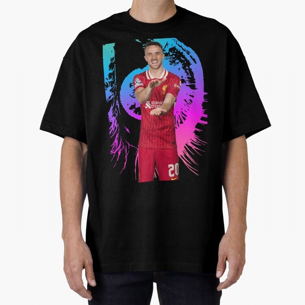 Diogo Jota Oversized T-Shirt Enjoy the Biggest Football Party of FIFA World Cup 2026 USA Canada Mexico for Fans of Messi and Argentina and Brazil, Bringing Sports Nostalgia, International Competition, Famous Players and Unforgettable Victories;