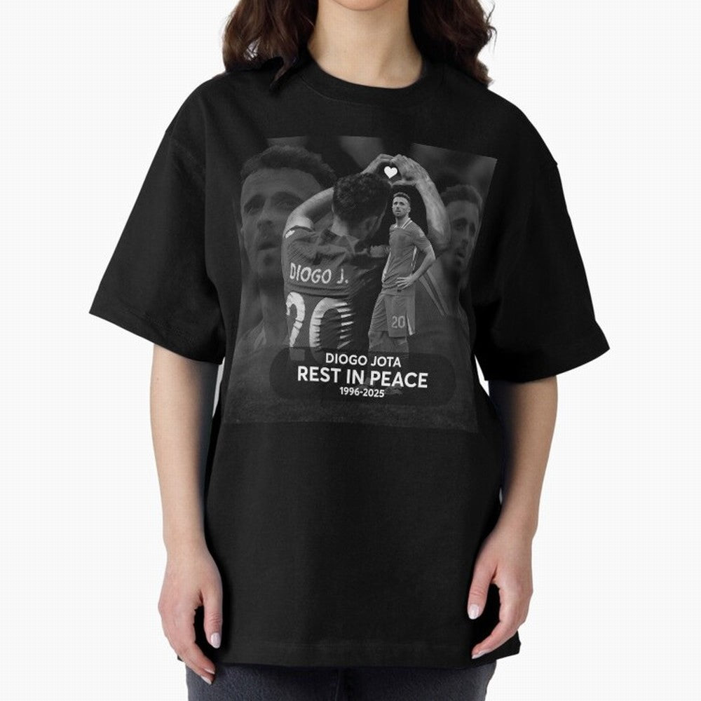 Diogo Jota rest in peace Oversized T-Shirt Celebrate Classic Football Spirit in FIFA World Cup 2026 for Fans of Neymar and Spain, Bringing Tournament Hype, Historic Matchups, Family Viewing Parties and Global Sports Pride; Perfect for Supporters