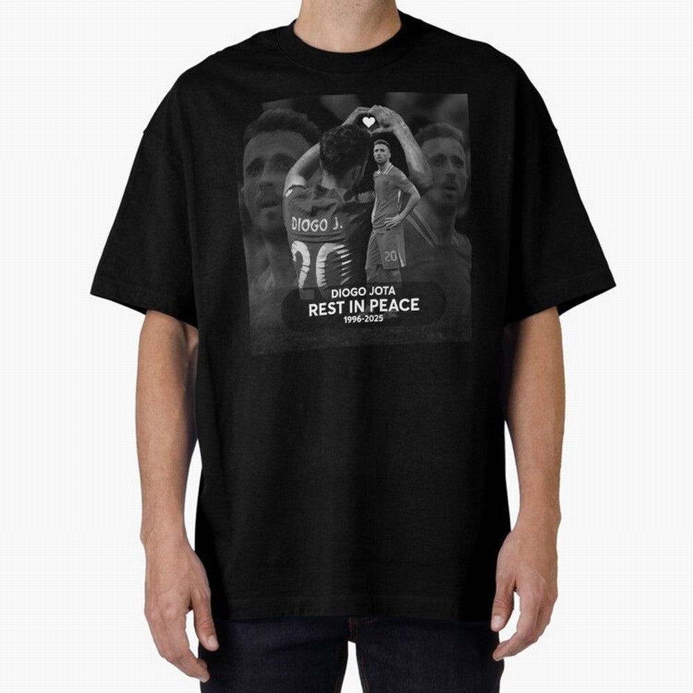Diogo Jota rest in peace Oversized T-Shirt Celebrate Classic Football Spirit in FIFA World Cup 2026 for Fans of Neymar and Spain, Bringing Tournament Hype, Historic Matchups, Family Viewing Parties and Global Sports Pride; Perfect for Supporters