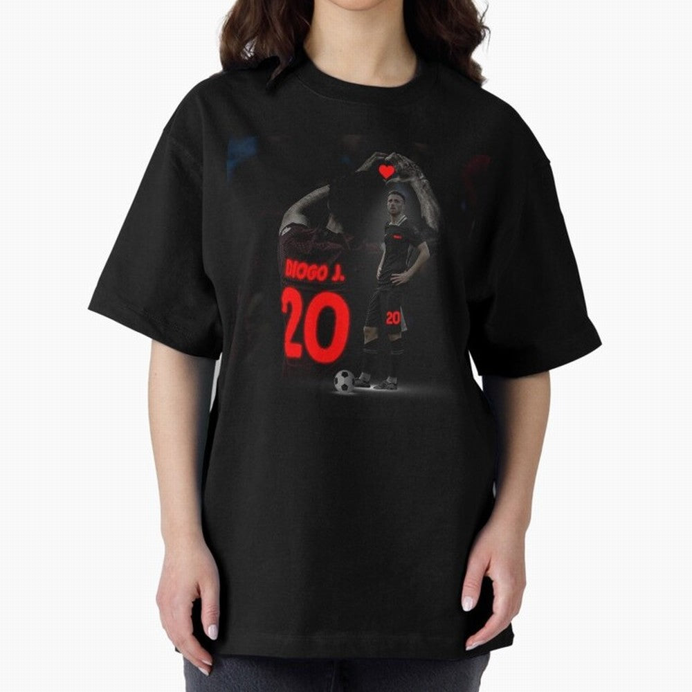 Diogo Jota poster Oversized T-Shirt Feel the Trophy Chase of Global Football Passion for FIFA World Cup 2026 USA Canada Mexico, Featuring Messi and Cristiano Ronaldo, Portugal, Champion Mindset, Group Stage Buzz, Knockout Tension and Passionate Fan