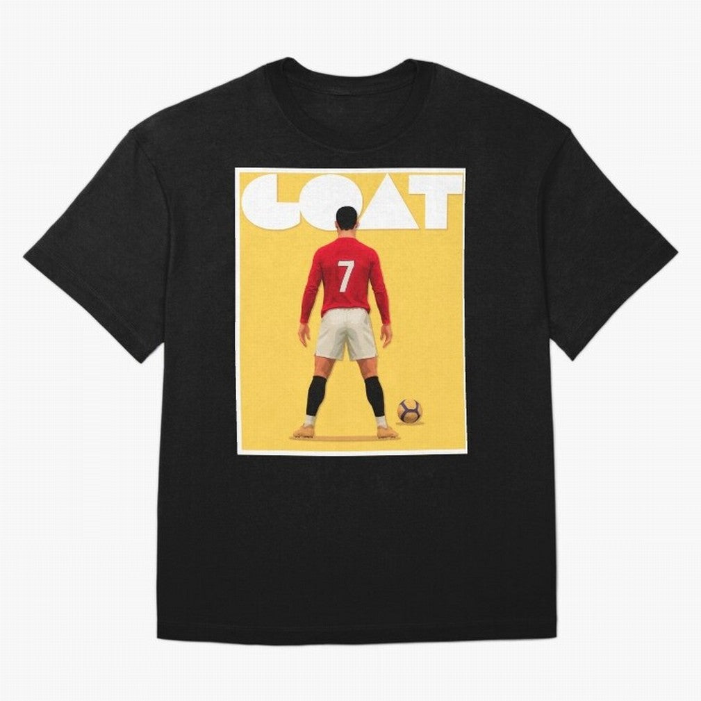 Cristiano Ronaldo Men's CR7 Football Jersey | Real Madrid GOAT Portugal Sports Shirt Fan Gift Oversized T-Shirt Carry FIFA World Cup 2026 Group Stage for Fans of Messi, Neymar and Mbappe and Brazil, Portugal and Argentina, Bringing Fan Favorite