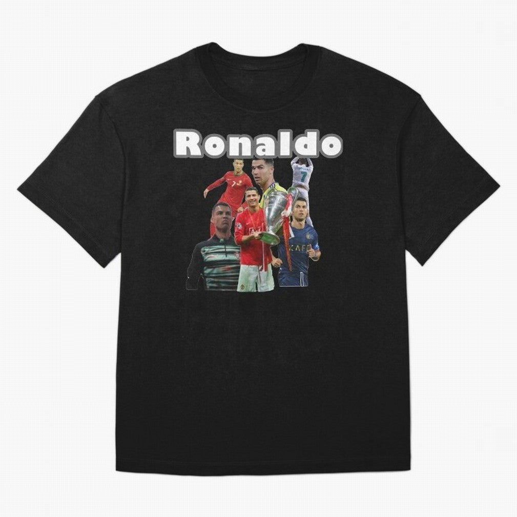 Cristiano Ronaldo Oversized T-Shirt Upgrade FIFA World Cup 2026 Spirit, Capturing France and Portugal, Messi, Sports Nostalgia, International Competition, Famous Players and Unforgettable Victories; Perfect for People Who Love Argentina, Brazil,