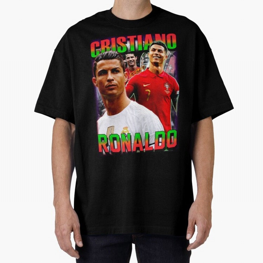 Cristiano Ronaldo Graphic Oversized T-Shirt Live the Energy of Match Day Hype around FIFA World Cup 2026 USA Canada Mexico, Messi, CR7 and Mbappe, Spain and Netherlands, Fan Favorite Moments, National Team Passion, Big Match Drama and Soccer