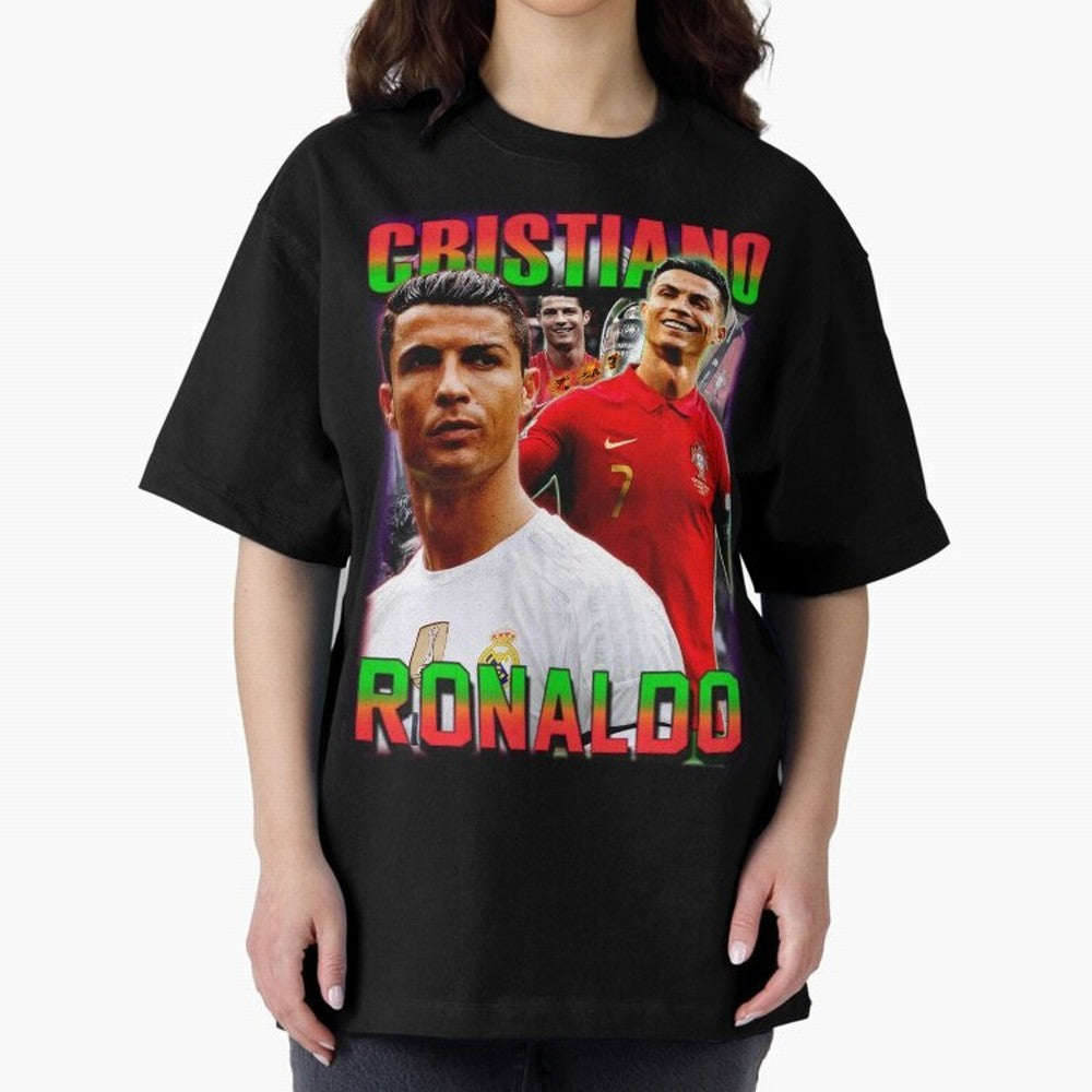 Cristiano Ronaldo Graphic Oversized T-Shirt Live the Energy of Match Day Hype around FIFA World Cup 2026 USA Canada Mexico, Messi, CR7 and Mbappe, Spain and Netherlands, Fan Favorite Moments, National Team Passion, Big Match Drama and Soccer