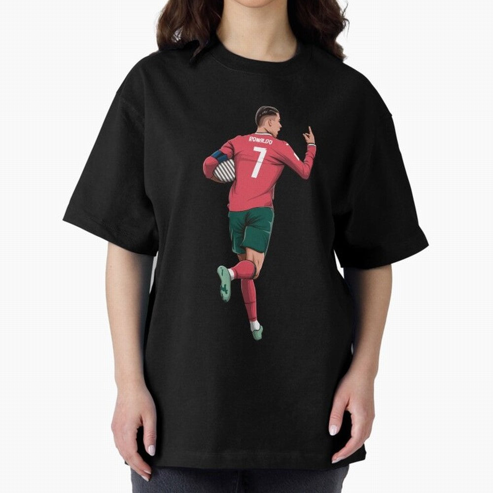 Cristiano Ronaldo Oversized T-Shirt Join Supporters Worldwide for Match Day Hype around FIFA World Cup 2026 USA Canada Mexico, Mbappe and Neymar, Argentina and Brazil, Vintage Soccer Flavor, Modern Football Stars, National Flags and Final Night