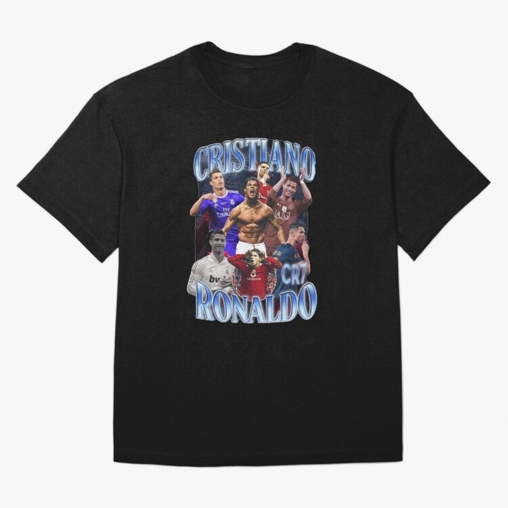 Cristiano Ronaldo GOAT Oversized T-Shirt Upgrade FIFA World Cup 2026 Inspired by Neymar, France and Portugal Energy, Vintage Soccer Flavor, Modern Football Stars, National Flags and Final Night Emotion; Great for Supporters Who Love Legendary