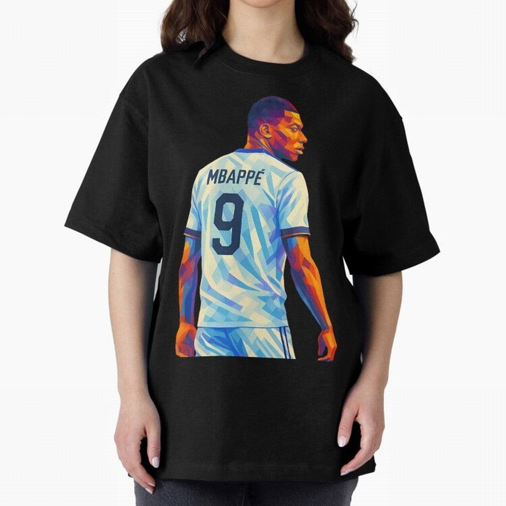 Kyliam Mbappe Oversized T-Shirt Show Match Day Excitement for FIFA World Cup 2026 USA Canada Mexico Spirit, Built around England, Messi, Sports Nostalgia, International Competition, Famous Players and Unforgettable Victories; Made for Collectors