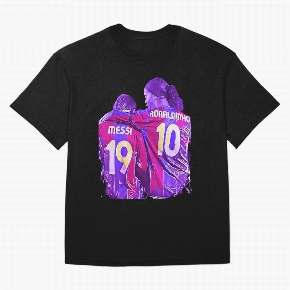 ronaldinho and messi - goat Oversized T-Shirt Bring Bold Fan Energy to FIFA World Cup 2026 USA Canada Mexico Spirit, Driven by Netherlands, CR7 and Messi, Football Passion, Legendary Performances, Festival Vibes and Supporter Community; Perfect for