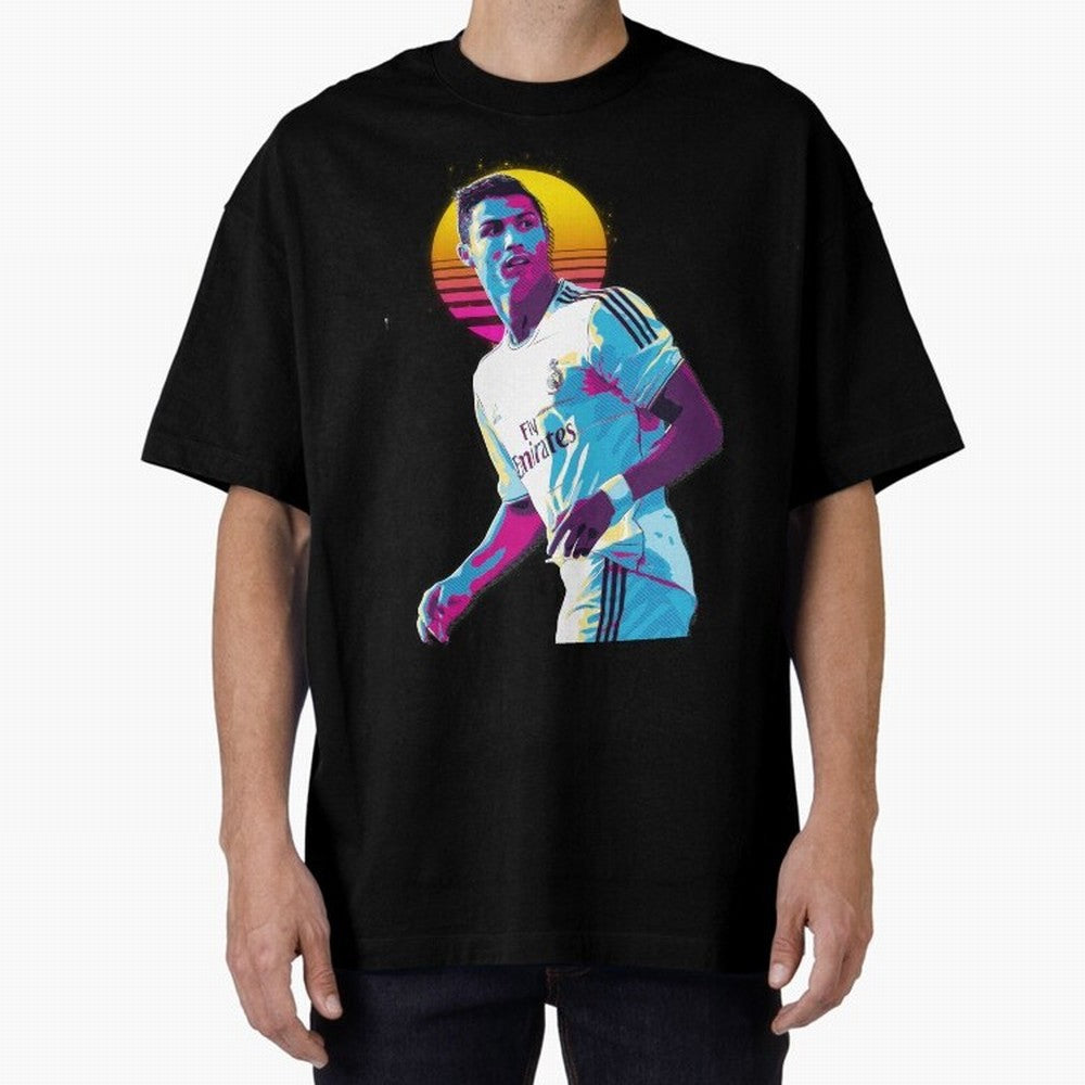 Christiano Ronaldo retro 2 Oversized T-Shirt Feel Global Football Passion for FIFA World Cup 2026, Celebrating Messi, Neymar and Mbappe, Brazil, Match Day Excitement, Supporter Culture, Golden Goals and Global Football Passion; Built for Supporters