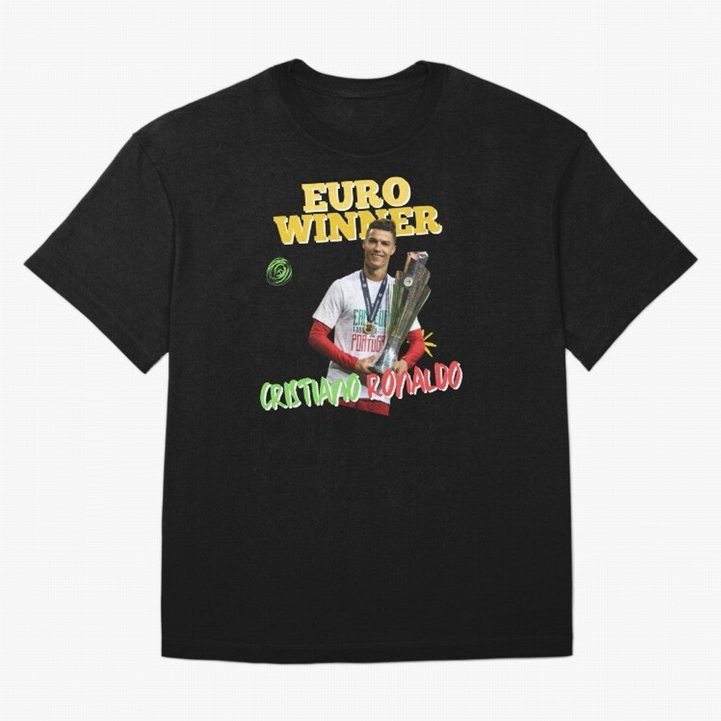 Cristiano Ronaldo Euro Winner Oversized T-Shirt Stand Out with Spirit from FIFA World Cup 2026 USA Canada Mexico Driven by Cristiano Ronaldo, Haaland and CR7, Brazil Energy, Football History, Final Match Energy, Crowd Noise and Once in a Lifetime