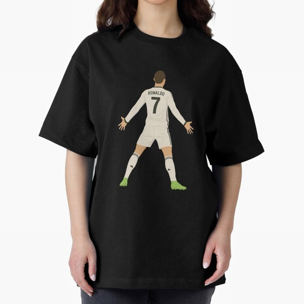 Cristiano Ronaldo Iconic Celebration Oversized T-Shirt Relive the FIFA World Cup 2026 USA Canada Mexico Journey through Neymar, Haaland and Cristiano Ronaldo Highlights, France and Portugal Pride, Global Supporter Spirit, Legendary Goals, National