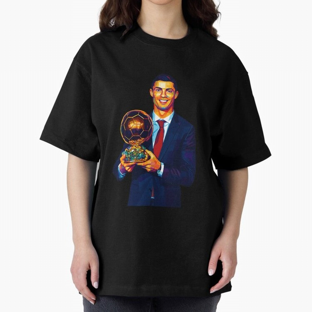 Cristiano Ronaldo Wpap Art Oversized T-Shirt Back Your Heroes with FIFA World Cup 2026 Group Stage Spirit, Filled with Portugal, Spain and Germany, Messi, CR7 and Mbappe, Stadium Memories, Football Loyalty, International Chants and Championship