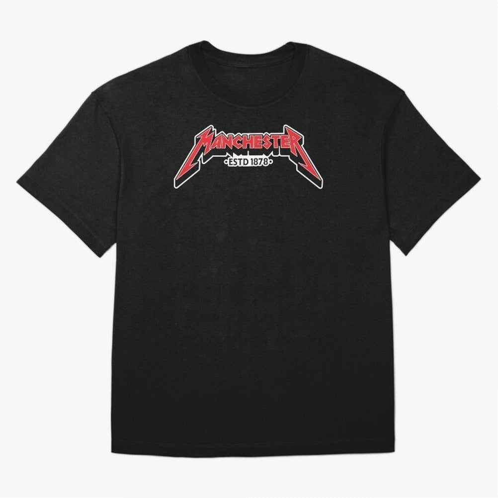 Manchester United Metal Font Oversized T-Shirt Follow the Road to the FIFA World Cup 2026 USA Canada Mexico Journey through Messi, Neymar and Mbappe Highlights, England, France and Netherlands Pride, Vintage Soccer Flavor, Modern Football Stars,