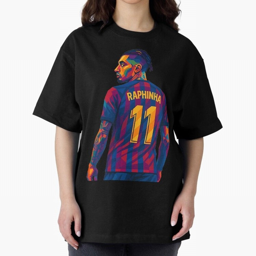 Raphinha Oversized T-Shirt Make Memories around FIFA World Cup 2026 USA Canada Mexico Spirit, Filled with France, Mbappe and Neymar, Football Festival Excitement, Trophy Ambitions, Country Rivalries and Star Player Buzz; Created for Match Day