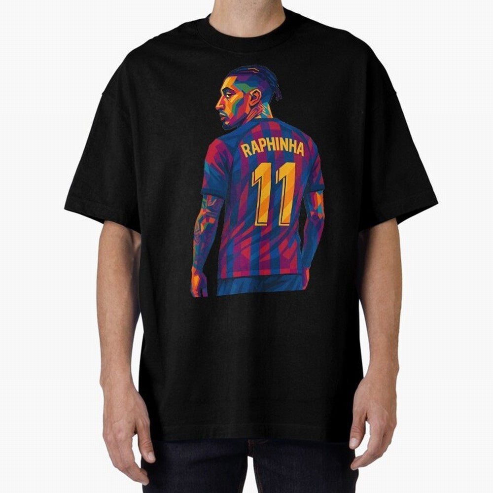Raphinha Oversized T-Shirt Make Memories around FIFA World Cup 2026 USA Canada Mexico Spirit, Filled with France, Mbappe and Neymar, Football Festival Excitement, Trophy Ambitions, Country Rivalries and Star Player Buzz; Created for Match Day