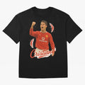 Young Cristiano Ronaldo Man United Art ¨C Rising Soccer Legend Tribute	 Oversized T-Shirt Fuel Global Football Passion for FIFA World Cup 2026 Group Stage, Filled with CR7 and Messi, Brazil, Portugal and Argentina, Worldwide Fan Energy, Dramatic